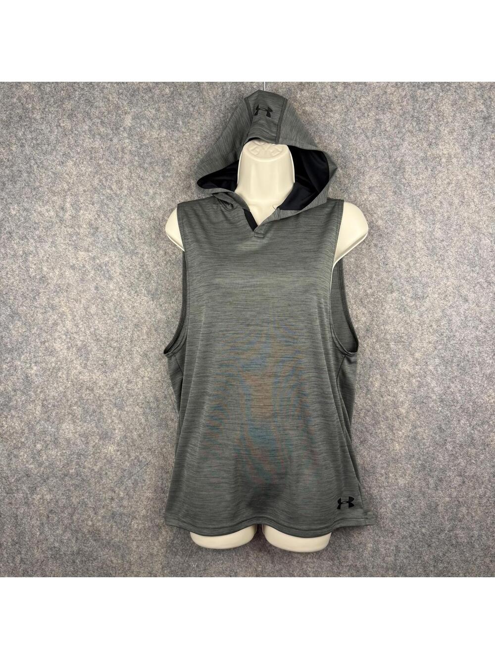 Under Armour Women’s Loose Running Lightweight Sleeveless Hoodie Gray Small 267